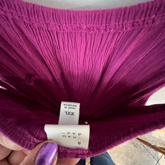 2 Maxi Dress w Pockets Fuchsia Sage Green Autumn Stretch Belt Lot 1x Xxl Euc - Picture 6 of 11